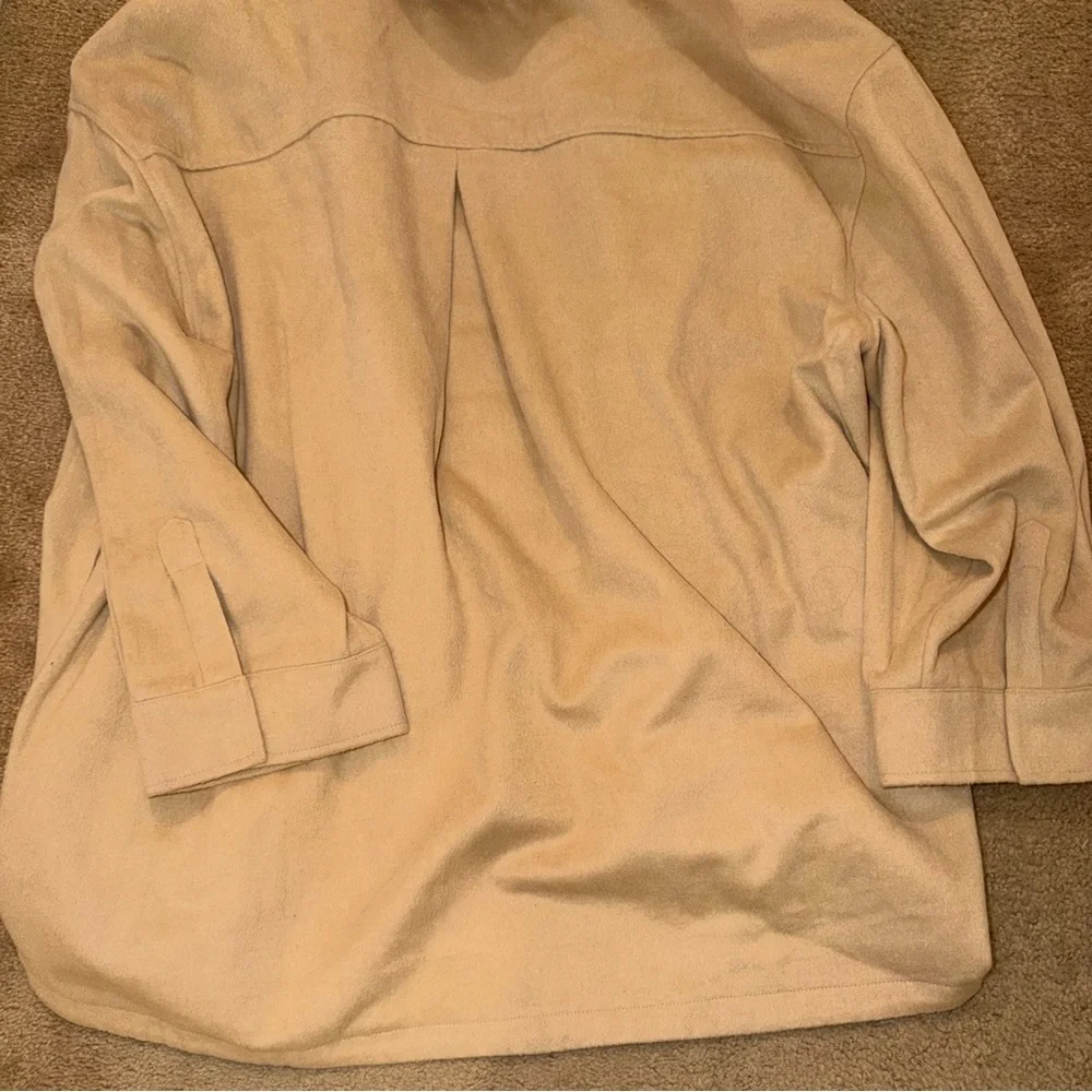 ASOS Design Curve Beige Oversized Hooded Shacket‎ Jacket - Women's Neutral Coat